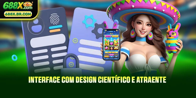 Interface com design científico e atraente